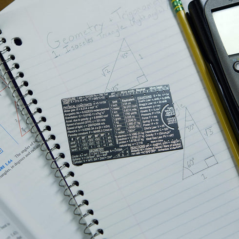 The Pocket Scientist High School Edition - Wallet Science Ruler Scale and Unit Conversion Reference - 3 inch 85 mm Homework Helper for High School...
