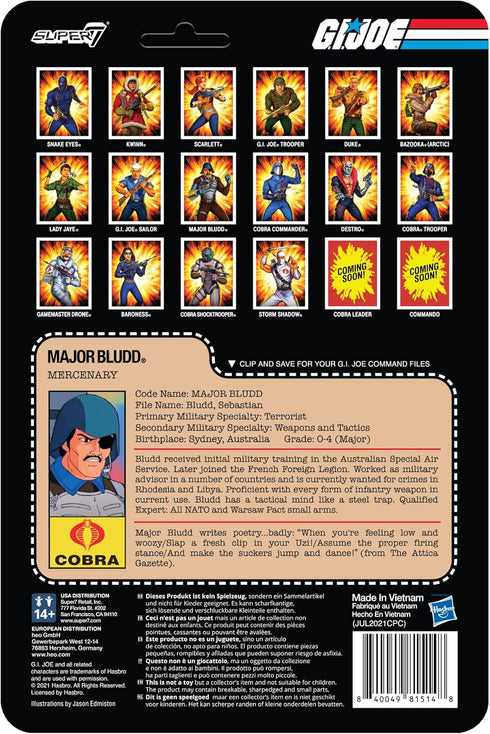 G.I. Joe Reaction Figures Wave 2 - Major Bludd...