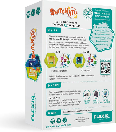 WHAT DO YOU MEME? Switch It — Reaction Speed Card Game by FlexiQ, Brain Teasers for Kids 6+, Board Games for Family Night...
