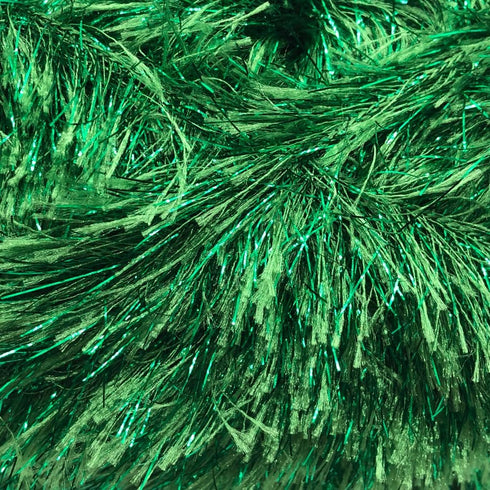 Eyelash Dazzle Fun Fur Yarn with Metallic Sparkle 100 Gram (3.53 Ounces) 120 Yards (110 Meters) (Pine Tree Green)......