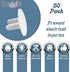 50 Pack - Outlet Plug Baby Safety Covers - Protect Little Kids from Electrical Danger with Child Proof Socket Caps - White - Driddle...