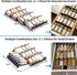 MIUKAA Spice Drawer Organizer for Drawers Wider Than 9 inches, Black Acrylic 4 Tier Seasoning Jars Drawers Insert, Kitchen Spice Rack Tray for Dra...