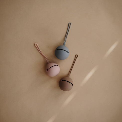 mushie Silicone Pacifier Holder Case (Blush)...