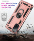 ADDIT Samsung S20 FE Case, Military Grade, Heavy Duty, with Kickstand Ring & Magnet Car Mount - Rose Gold...