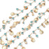 DanLingJewelry 5m Golden Color Brass Jewelry Making Chain Dangle Sea Shell Rhinestone Charms with Spool for DIY Jewelry Supplies...