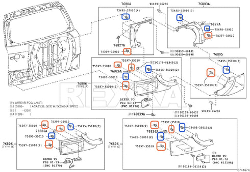 Rexka 10 Sets Fender Flare Clip Kit 75495-35010 75397-35010 Compatible with Toyota Tacoma RAV4 Highlander FJ Cruiser...