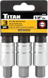 Titan 16162 3-Piece 1/2-Inch Drive SAE Large Hex Bit Socket Set...