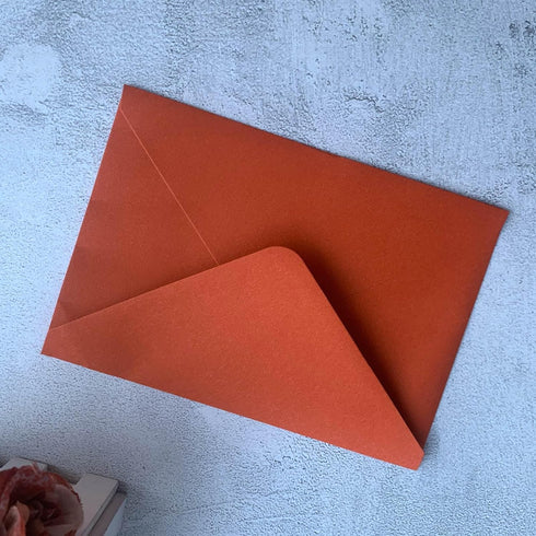 25 PCS A7 Burnt Orange Envelopes,5.35 x 7.7 inches, Perfect for 5x7 Weddings Invitation Cards,Birthday Greeting RSVP Invite,Photos...
