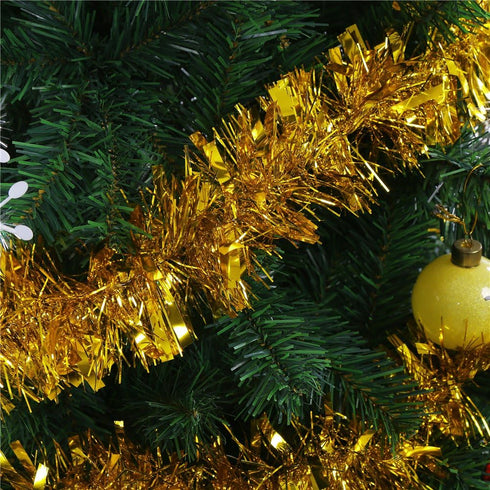 DECORA Gold Tinsel Garland for Christmas Tree Decorations Wedding Birthday Party Supplies 33 FEET...