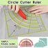 8 Inch Acrylic Fabric Ruler, Dual Purpose Measuring Arc Guide Cutting Square Ruler, Multifunctional Arcs Stripology Ruler for Quilting, Sewing, Cr...