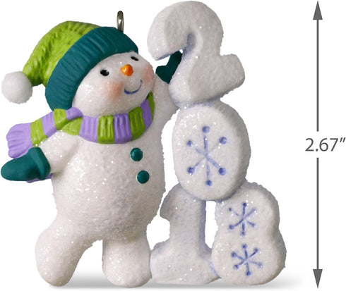 Hallmark Keepsake Christmas Ornament 2018 Year Dated, Frosty Fun Decade Snowman...