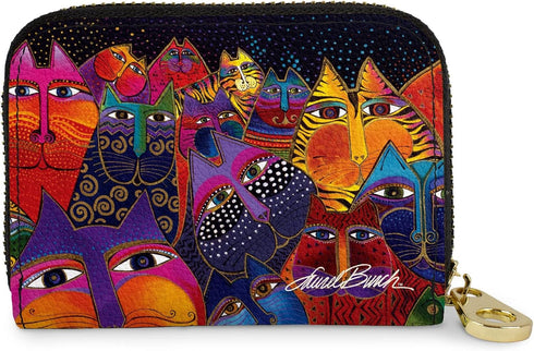 RFID Secure Armored Zipper Wallet by Laurel Burch (Fantasticats)...
