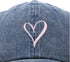 Hand Drawn Heart Hat Womens Embroidered Baseball Cap...