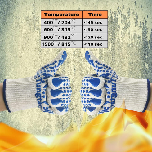 Oven Mitts heat resistant BBQ Proof Glove 11Inch 1472? Grill Glove Proof Heat for women men BBQ Gloves Gift Set Cooking Gloves for Cooking, Grilli...