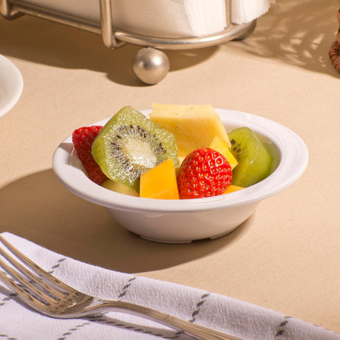 Winco MMB-4W Melamine Fruit Bowl, 4-Ounce, White (Pack of 12),Medium...