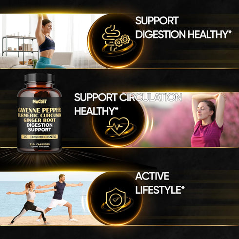 Extract 10:1 Cayenne Pepper Supplement with Turmeric Curcumin Root, Ginger Root, Ceylon Cinnamon Bark & More - Immune System, Joint Health & Diges...