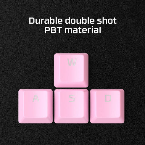 HyperX PBT Keycaps – Full Key Set, Double Shot PBT Material, English (US) Layout, 104 Keys – White...