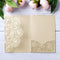 20 Pcs Laser Cut Wedding Invitations Card Pocket with Envelope for Birthday Party Baby or Bride Shower Invite suitable for 5 * 7 Inches Insert Pap...