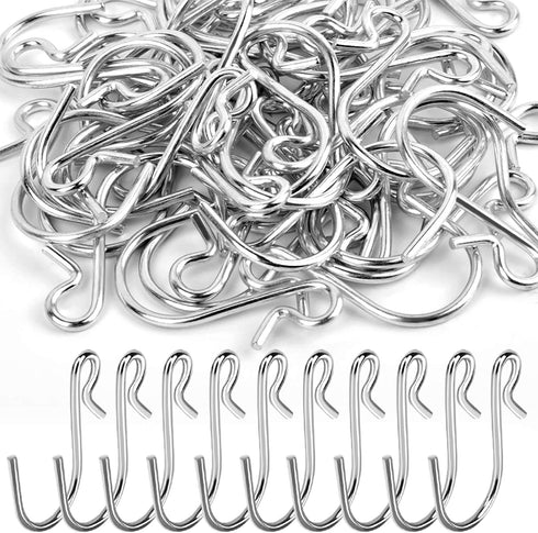 HNYYZL 50Pcs S Hooks, Heavy-duty S Shaped Hook Connectors Corrosion Protection Metal Hangers Hanging Hooks, Fixed Securely and Not Slip Off, Suit ...
