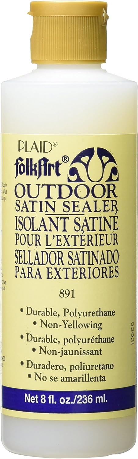FolkArt K891 Outdoor Acrylic Sealer (8 Ounce), 891 Satin Finish...