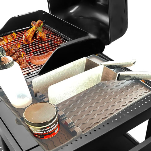 Silicone Grill Mats for Outdoor Silicone Griddle Tools Mat for Blackstone Grill Side Shelf Mat Food Grade Silicone Mat for Barbecue, Kitchen Colla...