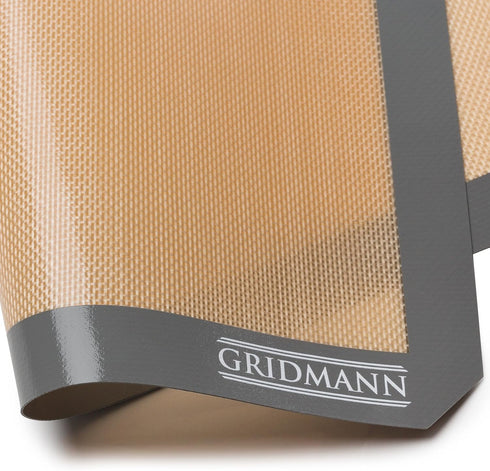 GRIDMANN Pro Silicone Baking Mat - Set of 2 Non-Stick Half Sheet (16-1/2" x 11-5/8") Food Safe Tray Pan Liners...