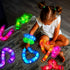 Light Up Pop Tubes for Kids 6 PCS, Glow Sticks Party Favors for Toddlers, Neon LED Stretchy Bracelets Necklaces Accessories for Children, Travel C...
