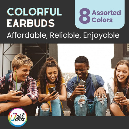 Bulk Earbuds Bits, 10 Pack of Colorful in-Ear Earbuds, 3.5mm Stereo in-Ear Earphones, Bulk Earbuds, Disposable Headphones, Multi-Color Earphones f...