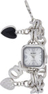XOXO Women's XO7026 Silver Dial Silver-tone Charm Bracelet Watch...