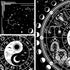 Twelve Constellation Tapestry,Black and White ?Sun and Moon ?Yin and Yang Tapestry Mystic Wall Hanging Tapestry for Home Decor (35"x47")...
