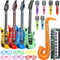 Inflatable Rock Star Toy Set,18 Pack Inflatable Music Instruments Party Props-4 Inflatable Guitar,6 Microphones,1 Piano,1 Saxophone,6 Shutter Shad...