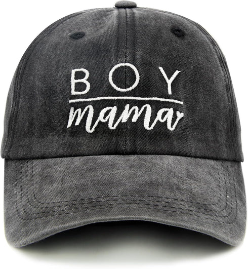 Women's Embroidered Baseball Cap Boy Mama Mom Gift Vintage Distressed Dad Hat...