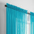 Pairs to Go Victoria Voile Modern Sheer Rod Pocket Window Curtains for Living Room (2 Panels), 59 in x 95 in, Turquoise...