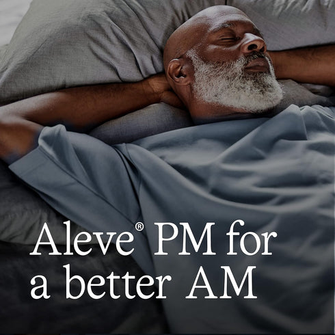 Aleve PM Sleep Aid Plus Pain Reliever Caplets, Naproxen Sodium & Diphenhydramine HCl, Pain Reliever, Nighttime Pain Relief, 120 Count...