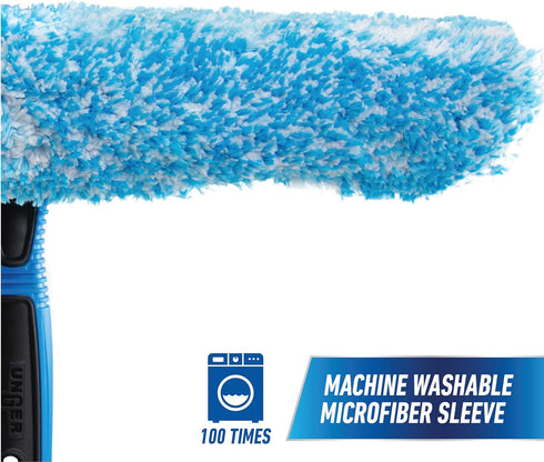 Unger Professional 14" Window Scrubber Washer for Glass and Window Cleaning, Commercial & Residential Use, Reusable Microfiber Sleevee...