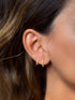 Foxgirl Small Gold Stud Hoop Earrings for Women, Dainty 14K Gold Silver Plated Hypoallergenic Cz Flower Ear Cuff Earrings Set Cartilage Minimalist...
