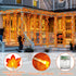 5 Pack Fall Decor Fall Garland with Lights Fall Decorations for Home, Total 50 Ft 100 LED Enlarged Maples Leaves Waterproof Battery Operated Autum...