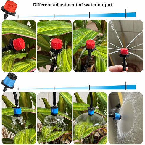 Drip irrigation emitters, 150+30Pcs/set drip irrigation parts for garden watering system, Adjustable nozzle drip irrigation spray nozzle? Used in ...