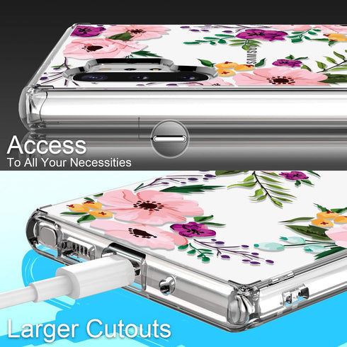GiiKa Galaxy Note 10 Plus Case, Clear Girls Women Heavy Duty Shockproof Protective Hard PC Back Case with Slim TPU Bumper Cover Phone Case for Sam...