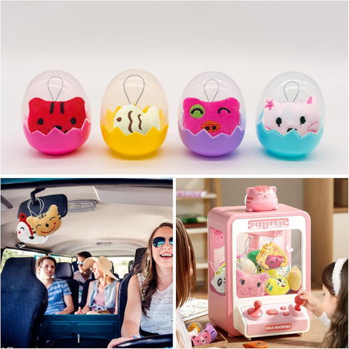 50 PCS Mini Animal Plush Toys Set Cute Small Animal Stuffed Toy Keychain for Party Favors Keychain Ornament for Goody Bag Easter Egg Stuffers Carn...