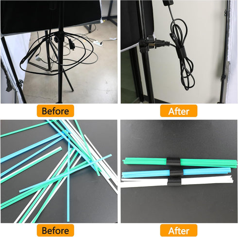 Hook and Loop Straps Double-Sided Adhesive Strip and Cables Self-Gripping Hook and Loop Roll,Cut To Length,Reusable Wide 1.2in Fastening Cable Str...
