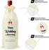 Omoojee 4 Pcs Wedding Anniversary Wine Bag, Couple Gift for Married Anniversary, Flax Drawstring Wine Bag...