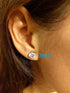 5 Pairs of Surgical Stainless Steel Aurora Borealis Crystal CZ Stud Earrings 3,4,5,6, & 7mm...