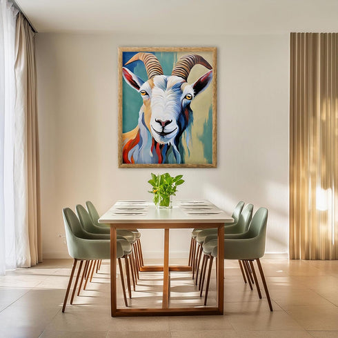 Posterizer 1 pcs- pretty majestic goat close up art-Art for Animal Lovers-Abstract & Modern Art- Decor for Home & Office- unframed wall art...
