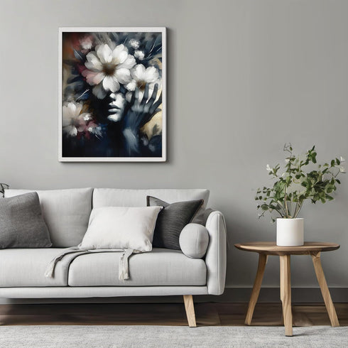 Posterizer 1 pcs-abstract modern floral African womans decor-Afro-American Art Collection-Inspirational Women's Art-Gifts for Women-Living Room Be...