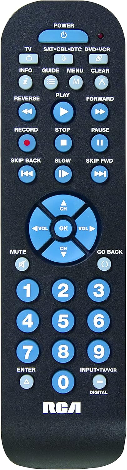 RCA 3-Device Universal Remote Control Platinum Pro, Easy Setup, Long Range IR, Replaces And Consolidates Most Major Remote Brands...