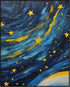 Posterizer 1 pcs- starry night inspired landscapes-nature-oil painting style 5-Landscape & Nature Art-Floral Botanical Art- Decor for Home & Offic...