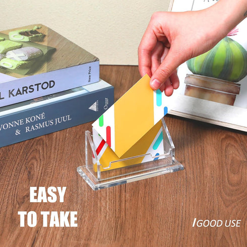 Acrylic Business Card Holder Business Card Display Clear Business Desk Card Holder Acrylic Clear Card Holder Card Organizer for School Home and Of...
