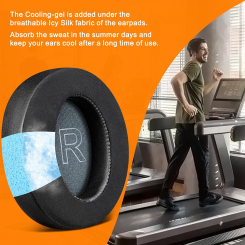 SOULWIT Cooling Gel Earpads Replacement for Anker Soundcore Life Q30/Q35 Headphones, Ear Pads Cushions with Ice Silk Fabric, High-Density Noise Is...