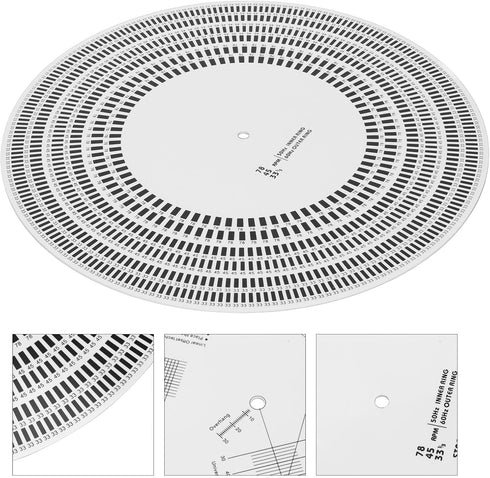 Turntable Strobe Disc, LP Stroboscope Disc Mat Rotational Speed Detection LP Turntables Calibration Disc for Record Player...